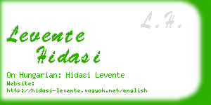 levente hidasi business card